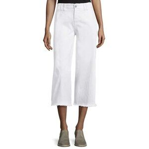 Current/Elliott Cropped Hampden High Waisted Trousers Pants Jeans White Size 30